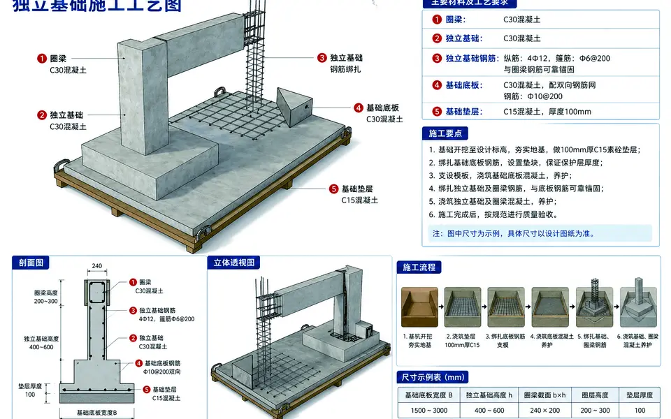 乡墅帮桩墩基础施工工艺客户工艺图